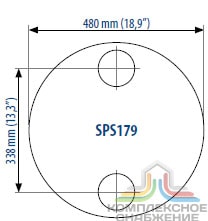 Габаритный чертёж теплообменника Sondex SPS179